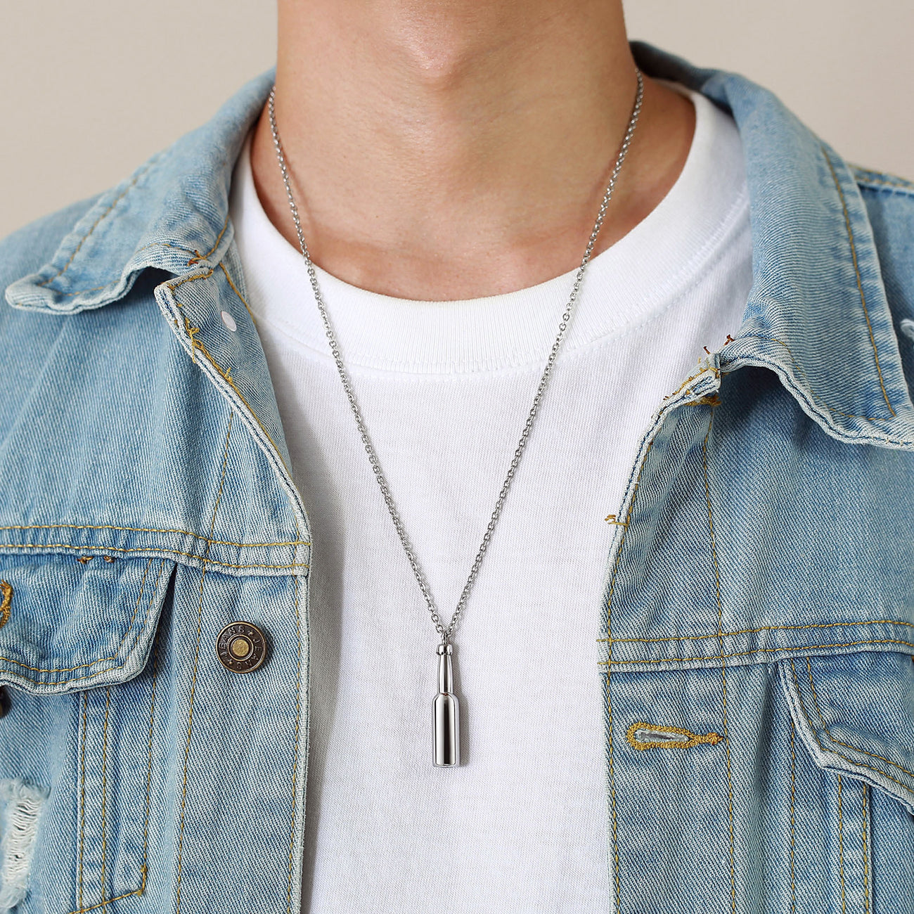 Memorial Urn Cremation Bottle Pendant Necklace