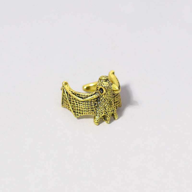 Custom Bat Punk Style Mens Ring