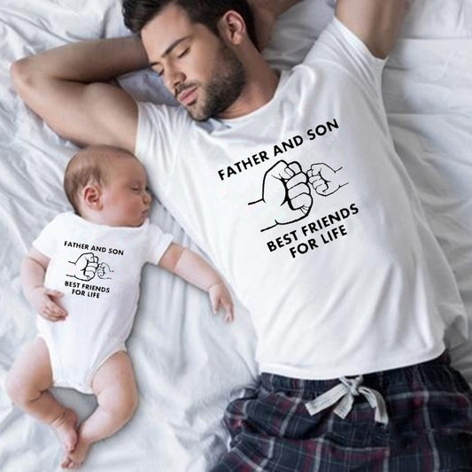 Father and New Born Baby Matching T-Shirts Set