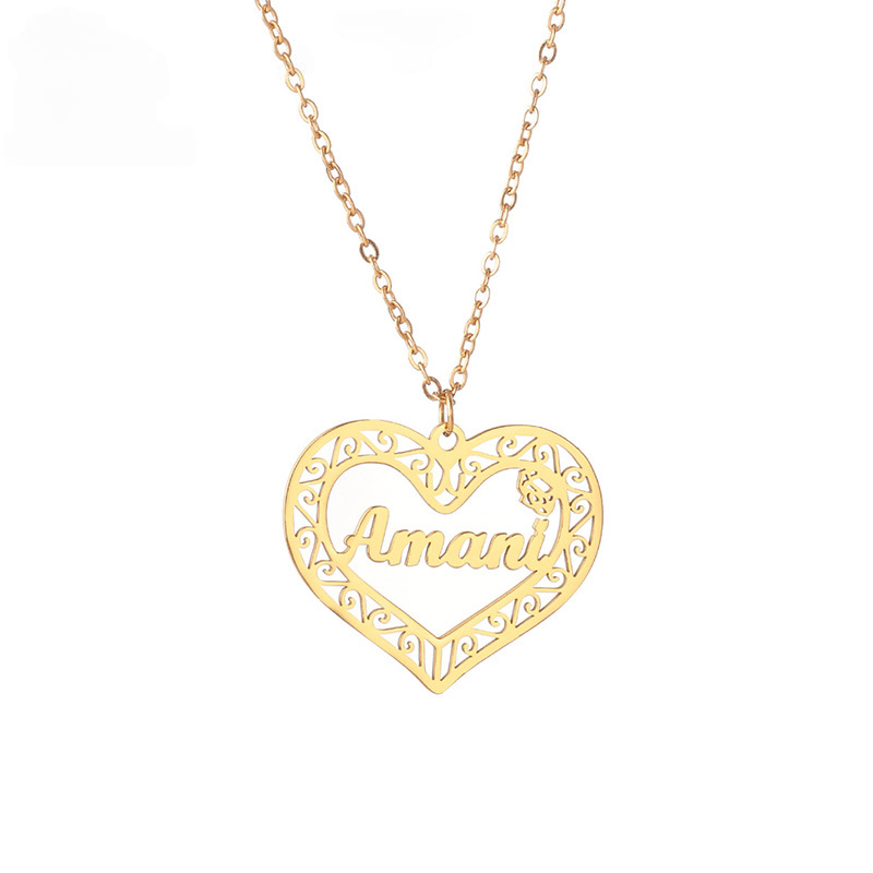 Personal Name Heart Shaped Necklace