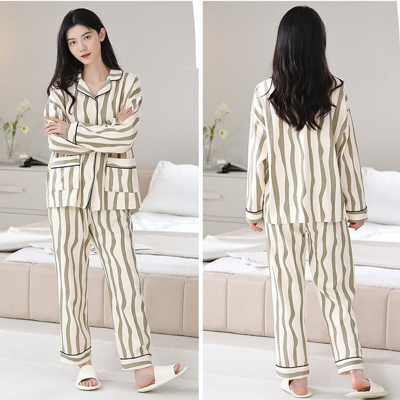 Matching Long Sleeve Couple PJs Set