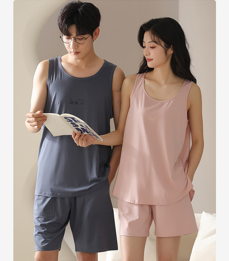 Gullei™ His Hers Sleeveless Pajamas Set Modal