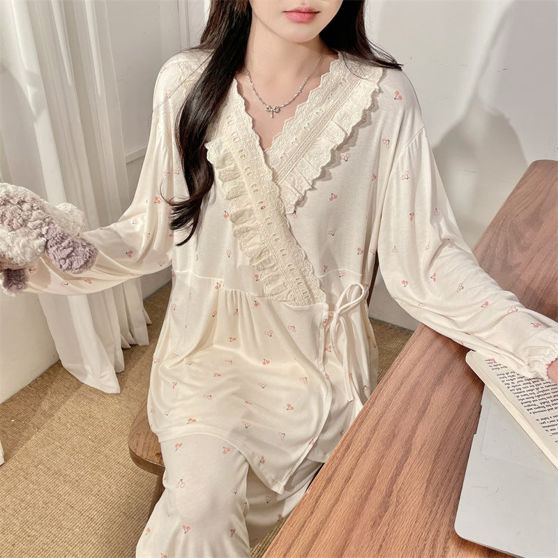 Side Tie Maternity Sleepwear