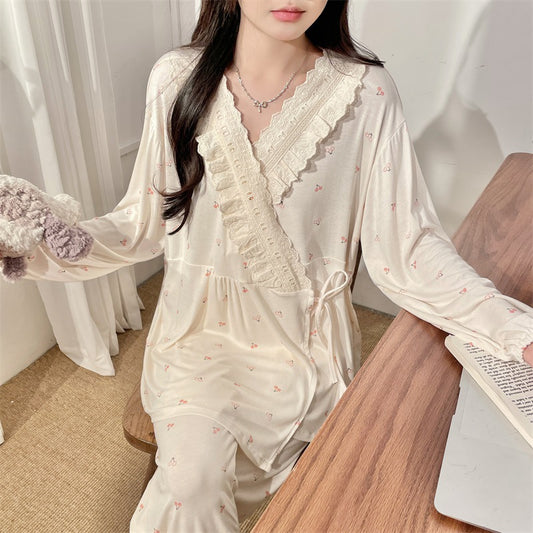 Side Tie Maternity Sleepwear