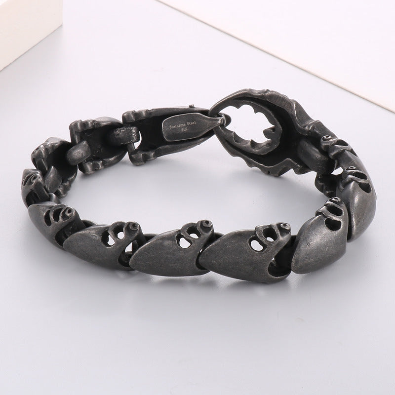 Custom Scorpion Claw Mens Bracelet 22cm