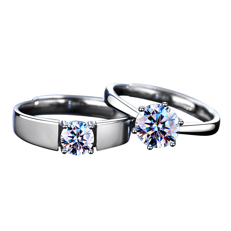 Engraved 1.5 Carat Diamond Engagement Rings Set
