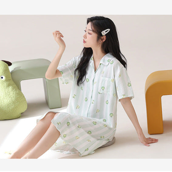 Gullei™ Nightwear Long Shirt Organic Cotton Summer