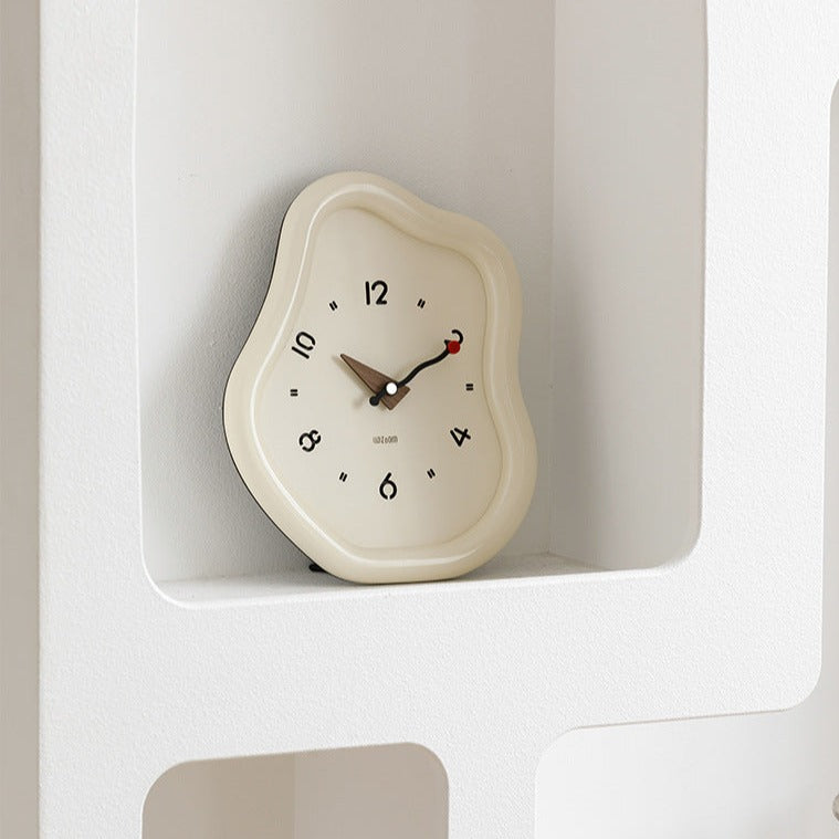 Artistic Distorted Table Clock with Silent Movement