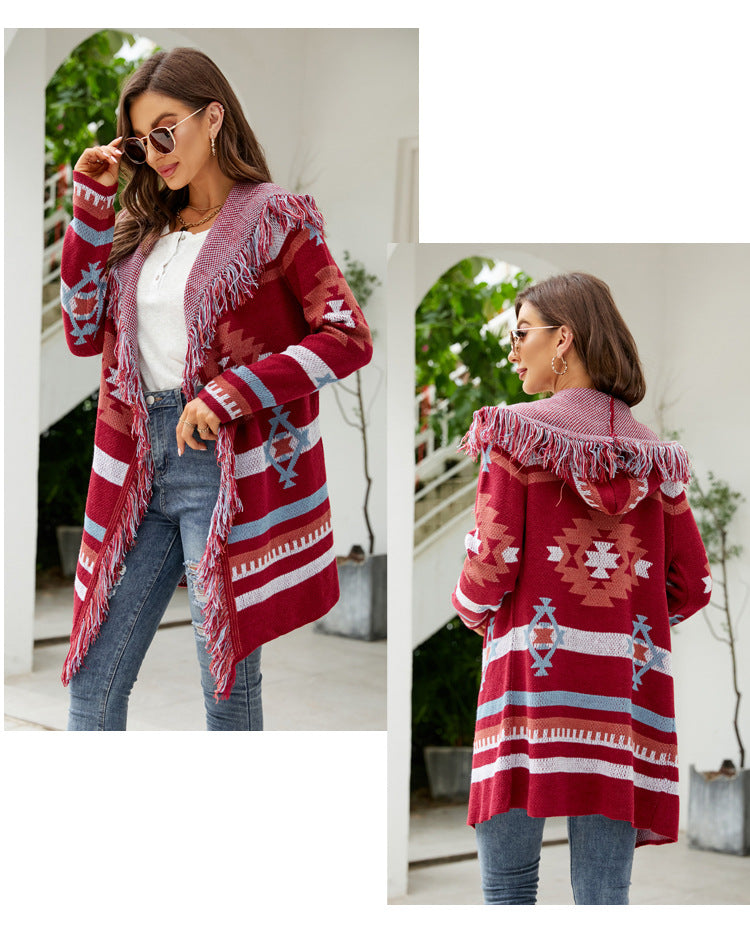 Ladies Loose Sweater Christmas Coat