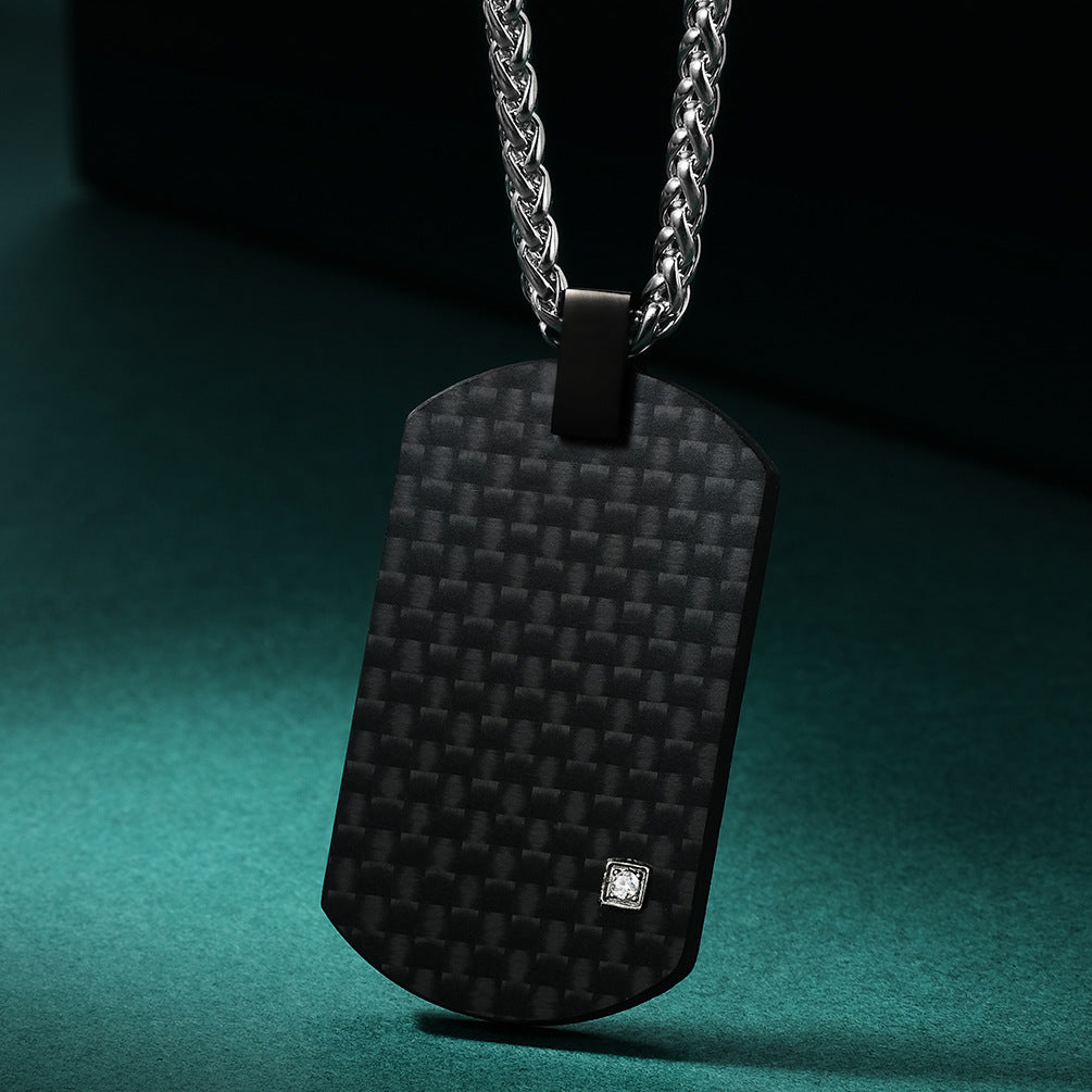 Customized Engraved Army Tag Mens Pendant Necklace