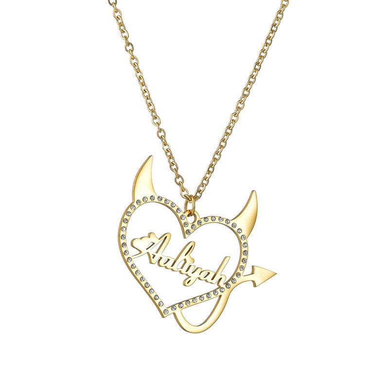 Devil Personal Name Necklace