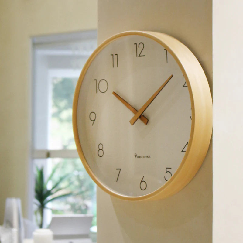 Nordic Minimalist Wooden Silent Wall Clock – Timeless Scandinavian Design
