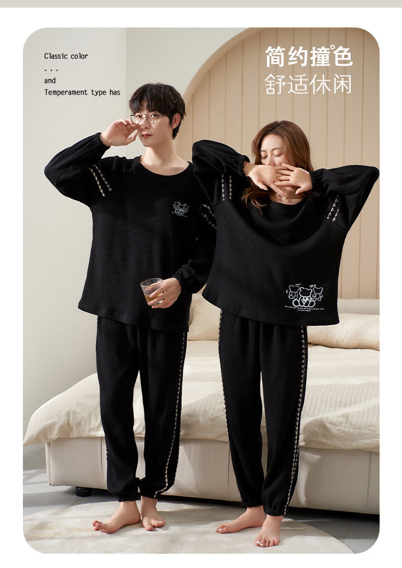 Matching Pajamas Set for Couples Long Sleeves Comfortable