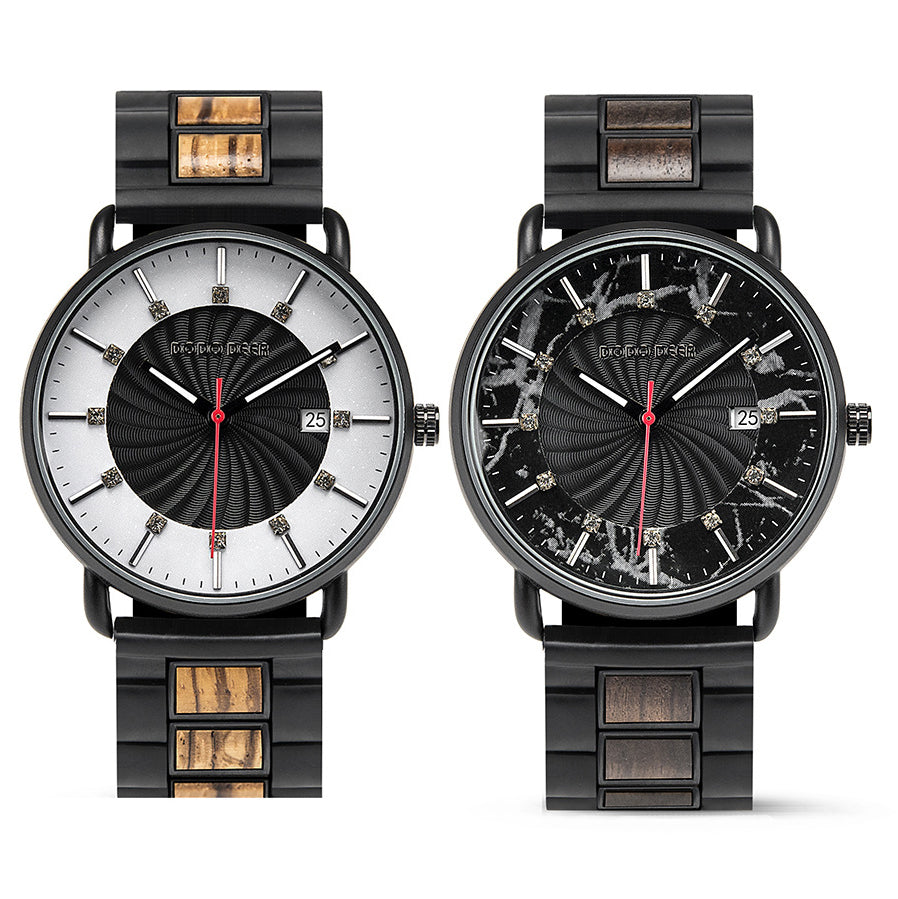 Matching Diamond Dial Couple Watch Set
