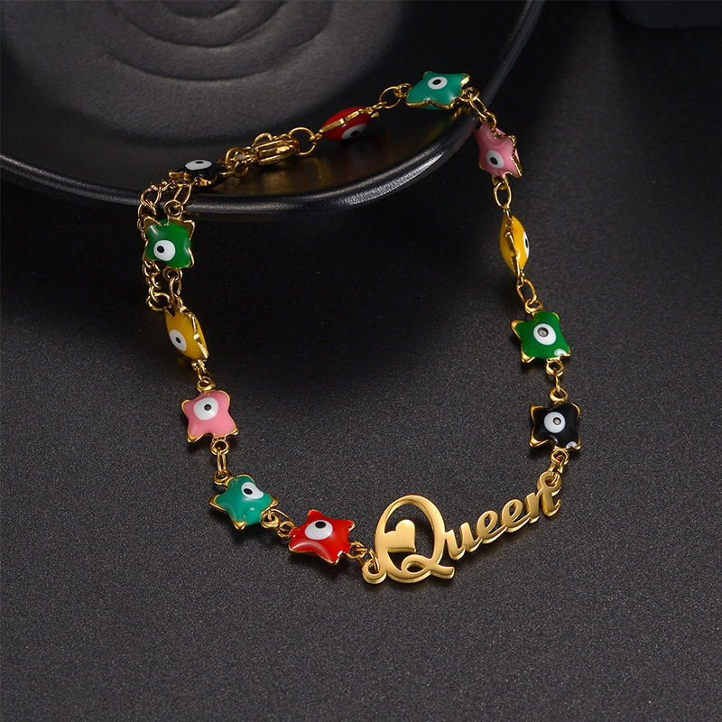 Colorful Charms Name Bracelet
