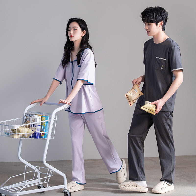 Short Sleeve Comfy Pajamas for Men and Women 100% Cotton