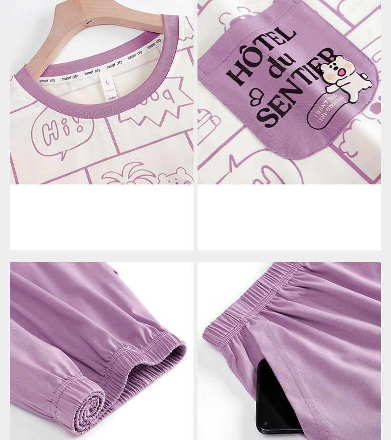 4-Piece PJs/Loungewear Set for Young Couples