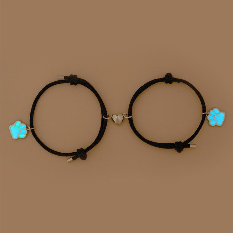 Glow in Dark Magnetic Promise Bracelets Set