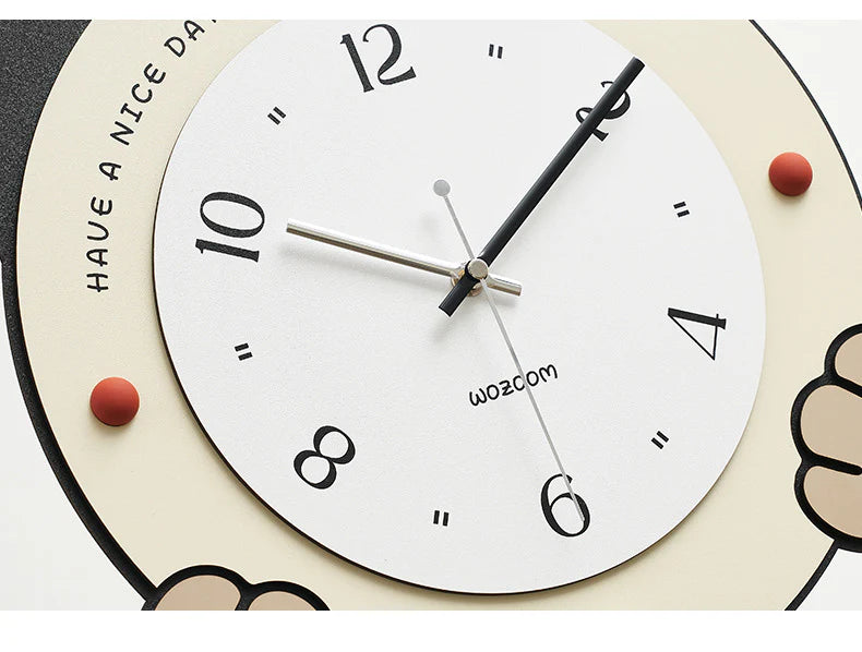 Gullei™ Cute Cartoon Silent Wall Clock for Kids Bedroom