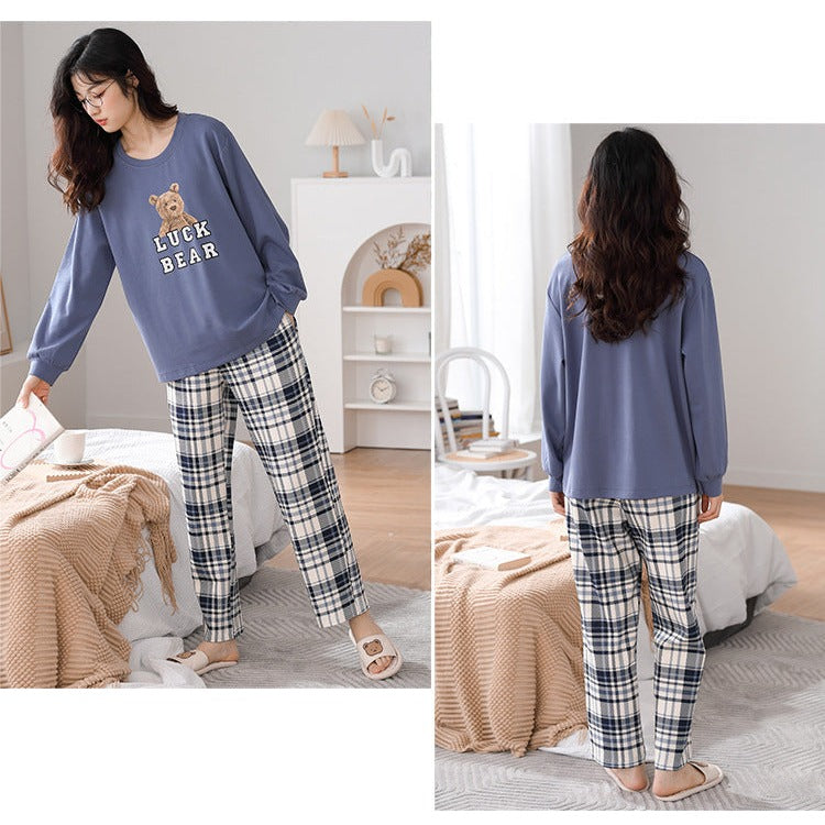 Matching Bear Couples Pajamas Set 100% Cotton