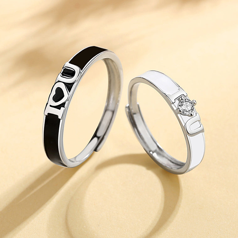 I Love you Couple Promise Rings Set for Two