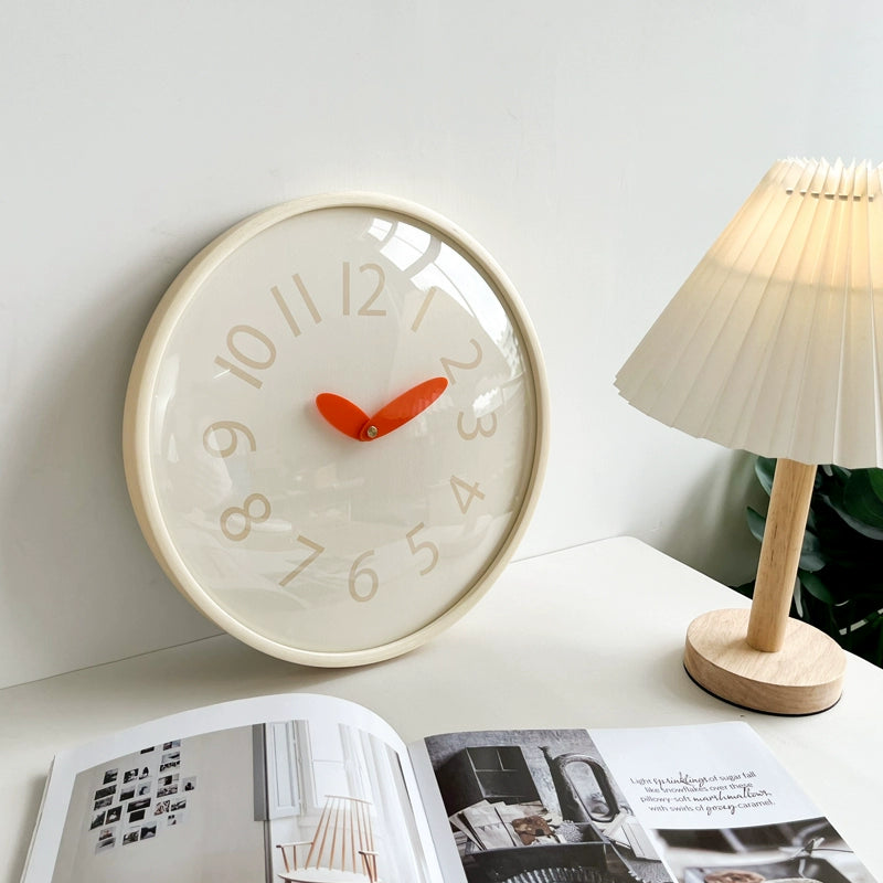 Cute Minimalist Wall Clock with Glass Front
