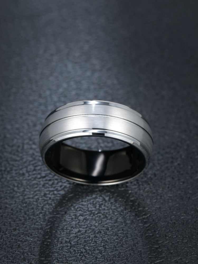 Engraved Mens Marriage Ring Tungsten