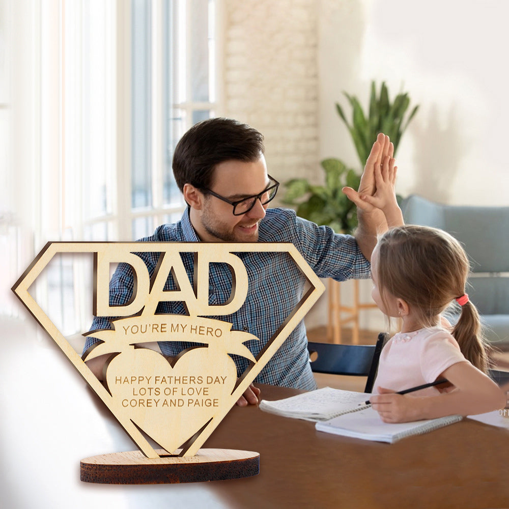 Custom Wooden Ornament Gift for Dad