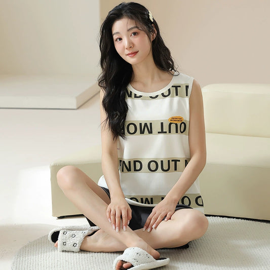 Gullei™ Sleeveless Shorts Pajamas Organic Cotton