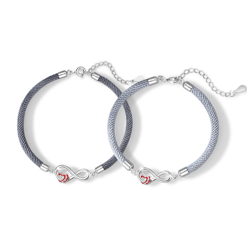 Infinity Distance Relationship Bracelets for Couples