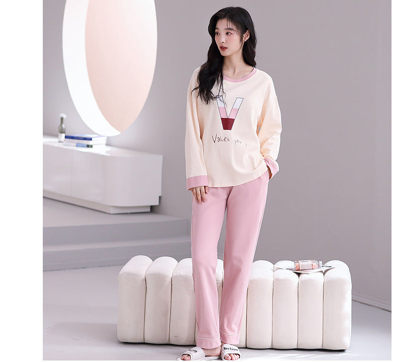 Long Sleeve Soft Pajamas Set for Couples 100% Cotton