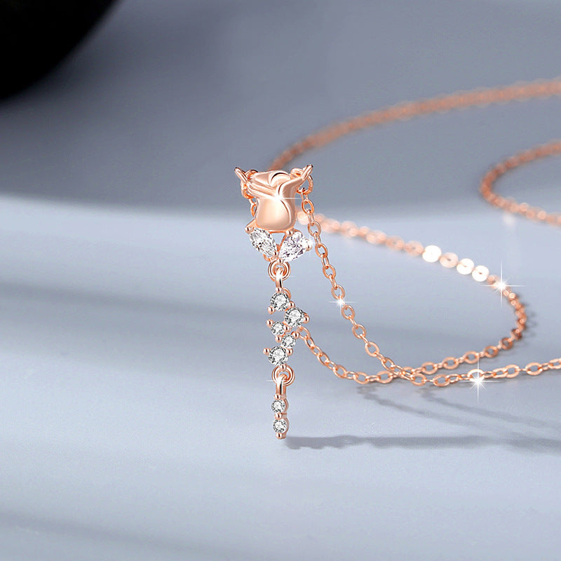 Beauty and the Beast Style Necklaces Set for Two - Sterling Silver