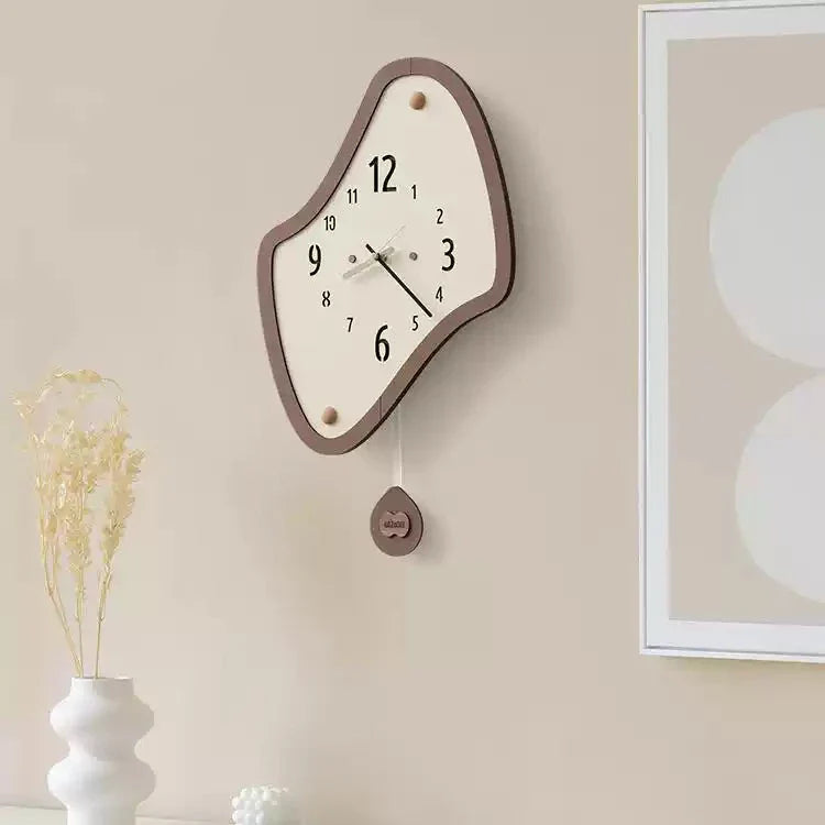 Odd Shaped Modern Silent Wall Clock – Artistic Asymmetrical Design