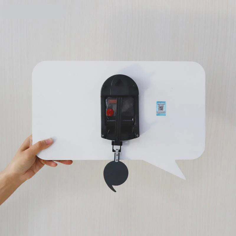 Minimalist Comma Pendulum Silent Wall Clock — 12" MDF & ABS