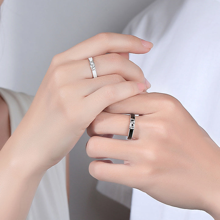 I Love you Couple Promise Rings Set for Two