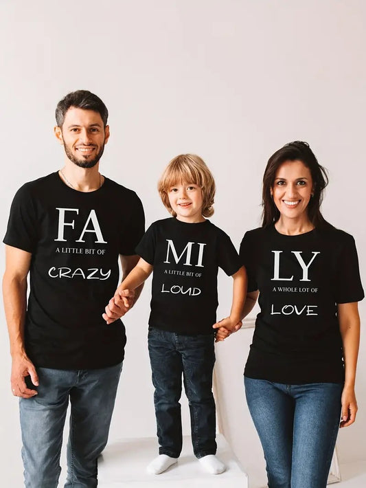 Family Matching Holiday Fun Tshirts Set of 4