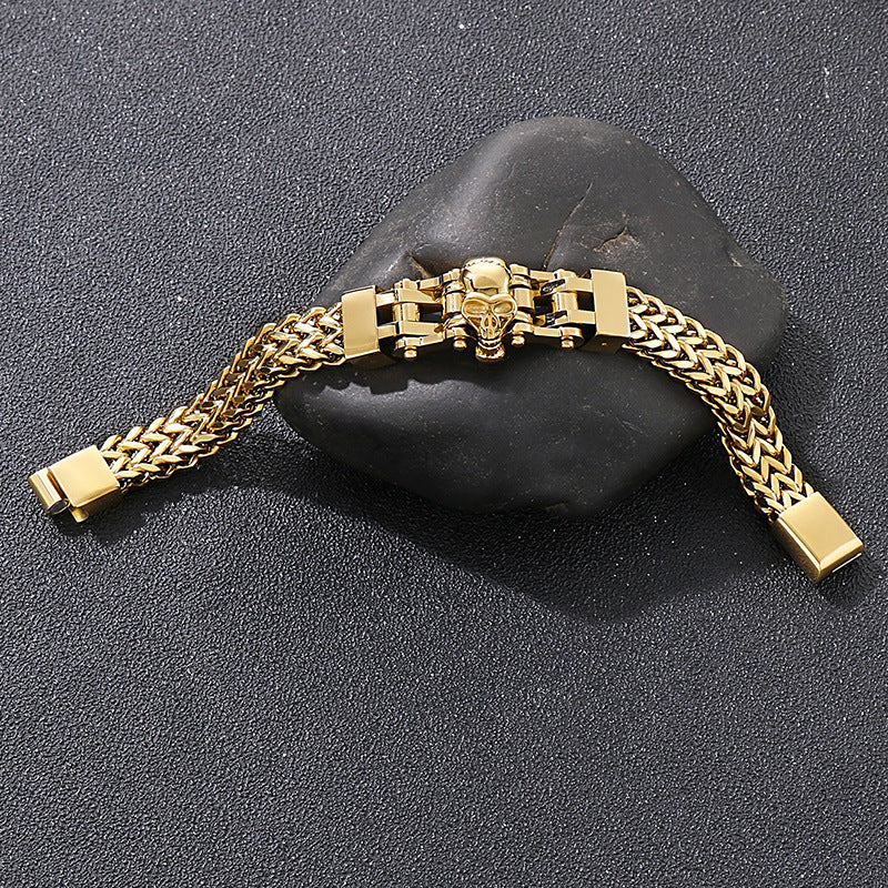 Custom Skull Hiphop Mens Fashion Bracelet 22cm