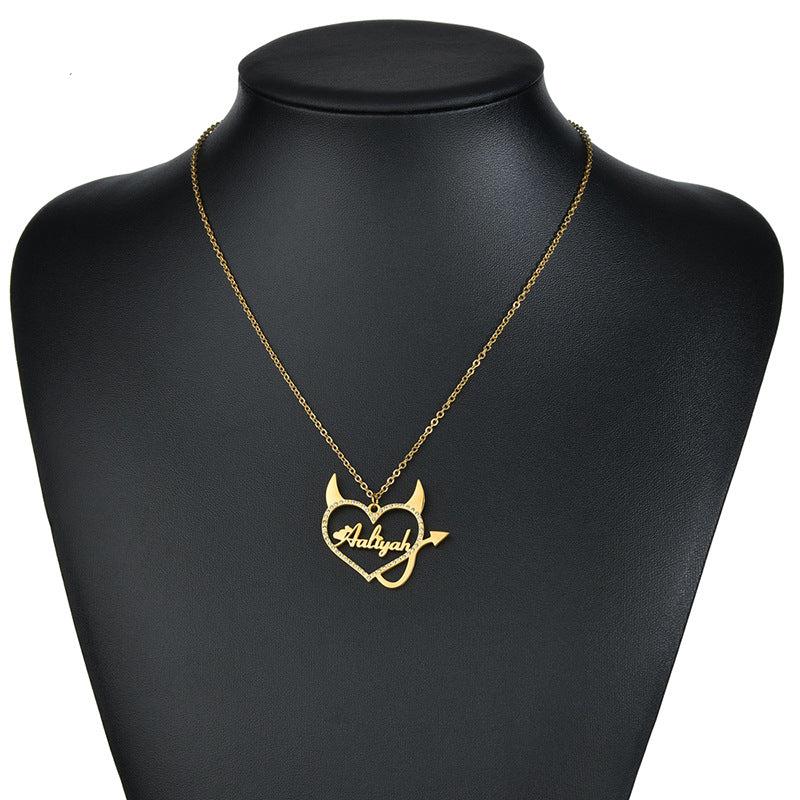 Devil Personal Name Necklace