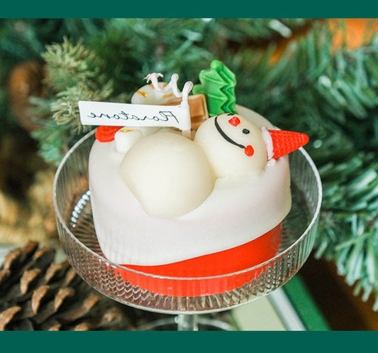 Snowman Scented Real Candle Christmas Gift