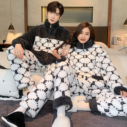 Warm Matching Winter Pajamas Set for Couples