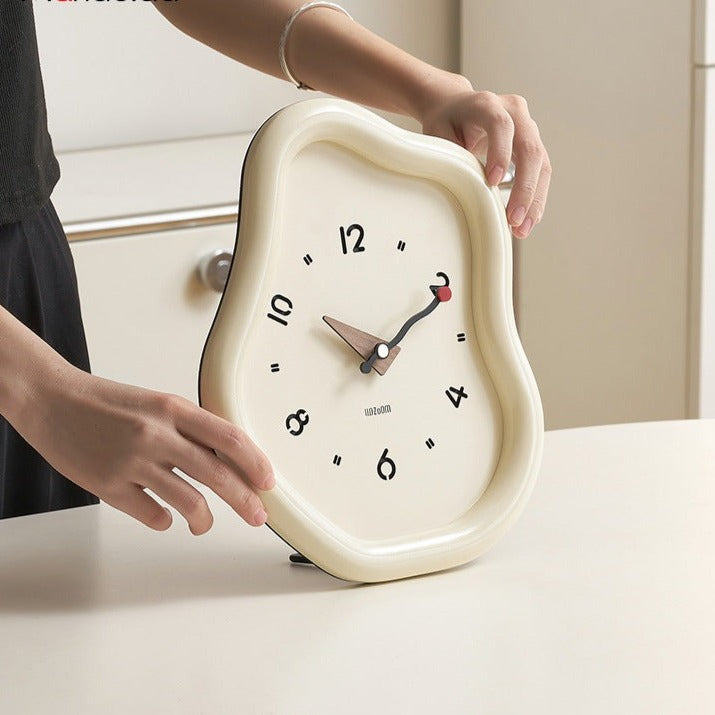 Artistic Distorted Table Clock with Silent Movement