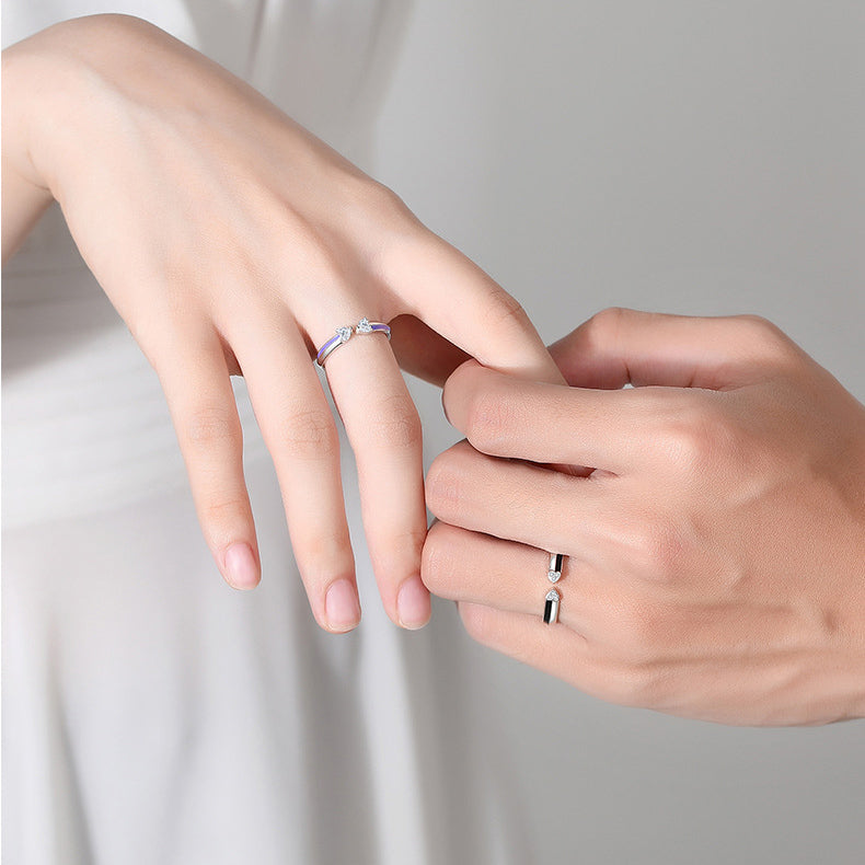 Custom Hearts Engagement Rings Set for Two