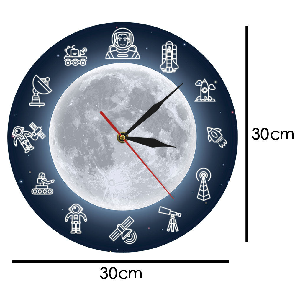 Astronaut Theme Wall Deco Silent Clock