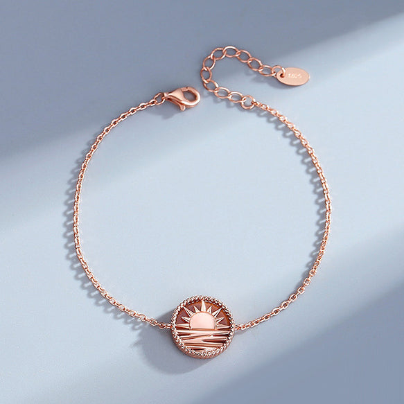 Engravable Ocean Mountain Romantic Couple Bracelets Set