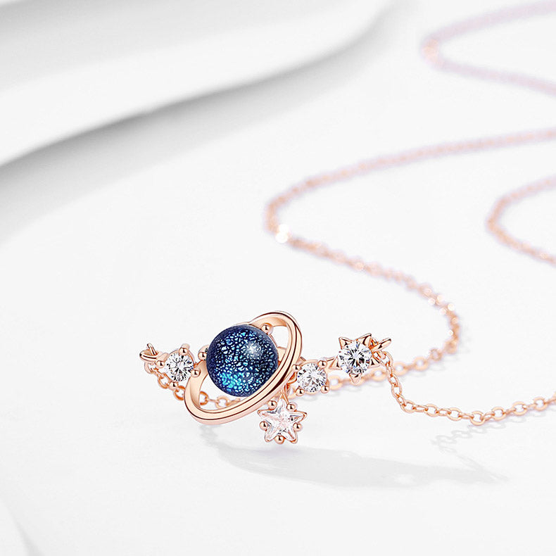 Planet Theme Bff Necklaces Set for 2