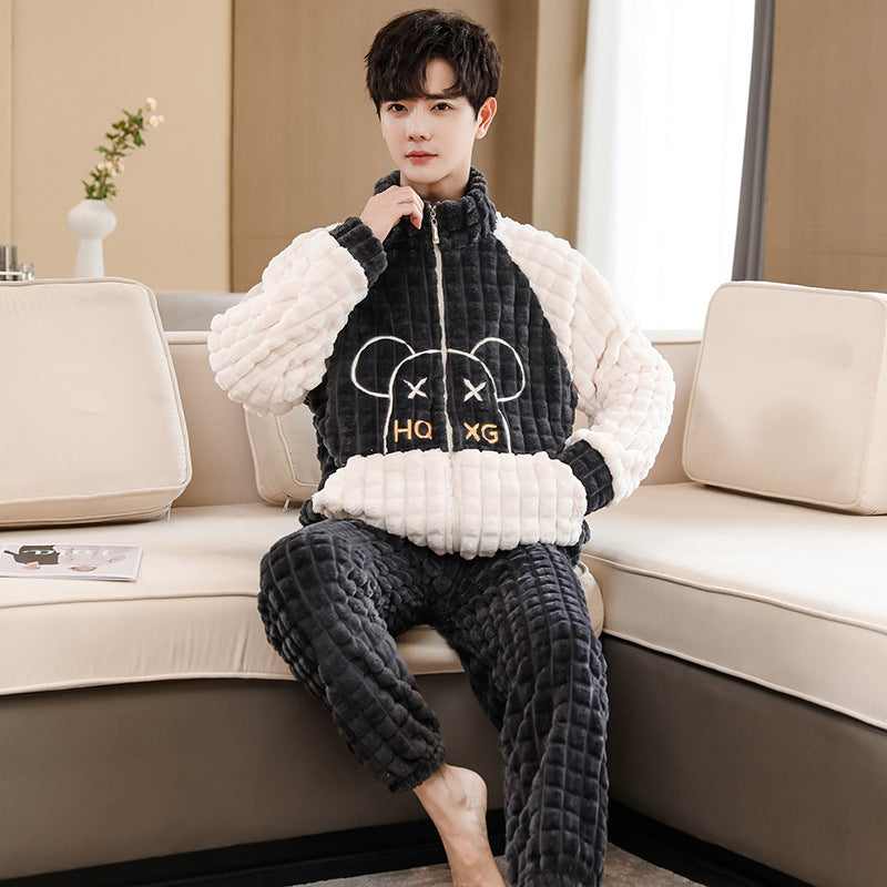 Matching Corel Fleece PJs Nightwear Set for Couples