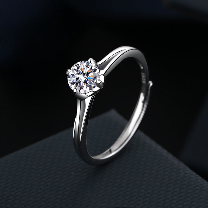 0.5 Carat Moissanite Solitaire Diamond Ring for Her