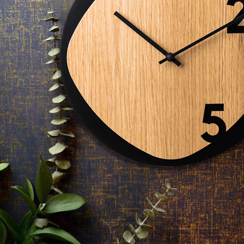 Minimalist Spanish-Style Wooden Wall Clock — 12" (Acrylic + Wood)