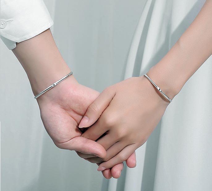 Custom Sun and Moon Bangle Bracelets Set