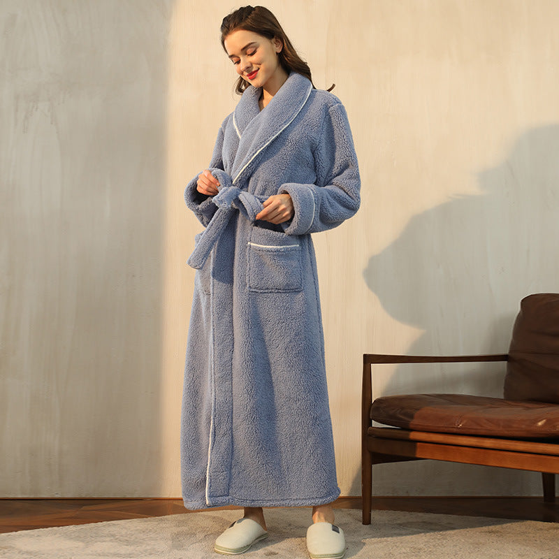 Premium 100% Thickened Flannel Nightgown Set for 2
